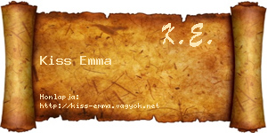 Kiss Emma névjegykártya